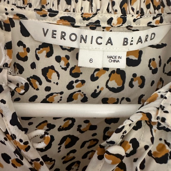 Veronica Beard leopard print blouse size 6 - Picture 10 of 13